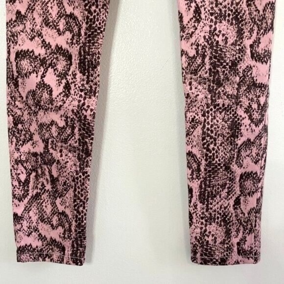 BDG Urban Outfitters Snakeskin Print High Waisted Skinny Jeans Pink Size 24 - Picture 10 of 15
